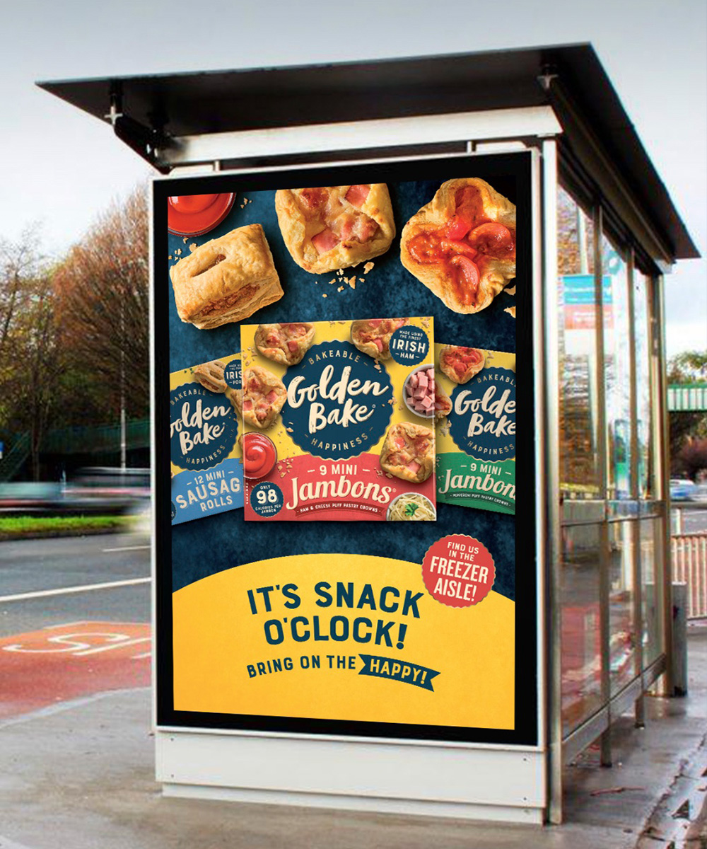 Golden Bake bus shelter advert