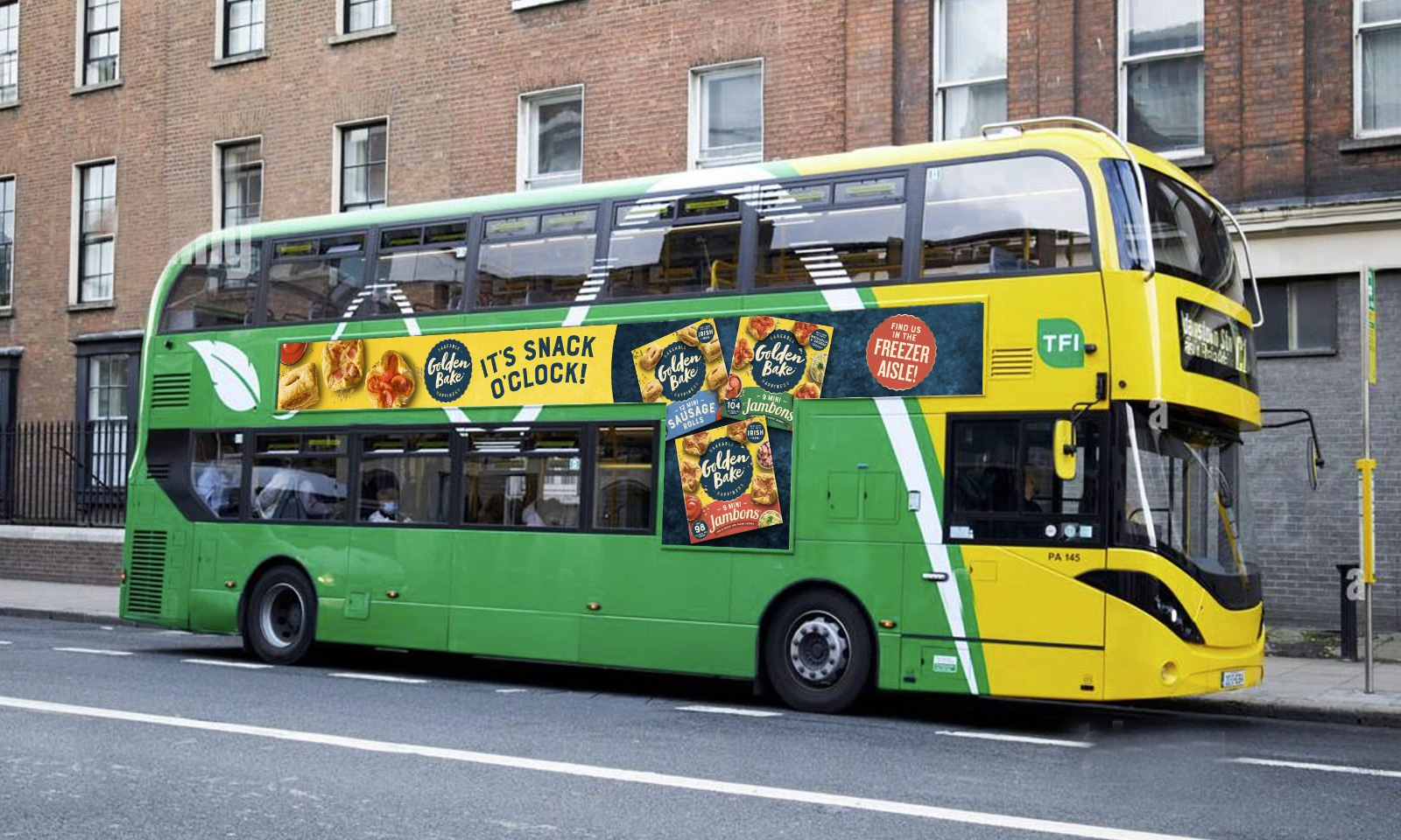 Golden Bake bus side advert